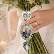 Custom Photo,Sympathetic,Gift For Yourself,Wedding,Dynamic Photo - Custom Photo On This Special Day Know That I Am Here - Personalized Wedding Charm
