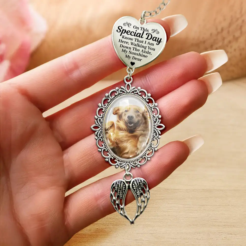 Custom Photo,Sympathetic,Gift For Yourself,Wedding,Dynamic Photo - Custom Photo On This Special Day Know That I Am Here - Personalized Wedding Charm