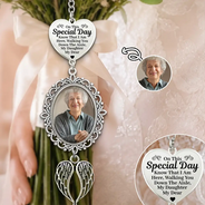 Custom Photo,Sympathetic,Gift For Yourself,Wedding,Dynamic Photo - Custom Photo On This Special Day Know That I Am Here - Personalized Wedding Charm