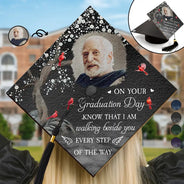 Memorial,Family,Graduation,Sad - Custom Photo On Your Graduation Day Memorial - Personalized Graduation Cap Topper