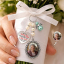 Sentimental,Custom Photo,Family,Wedding,Upload Full Photo - Custom Photo On Your Wedding Day Know That My Heart Is There - Personalized Photo Bouquet Charm