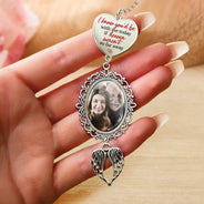 Custom Photo, Sympathetic, Gift For Yourself, Wedding, Upload Full Photo - Custom Photo On Your Wedding Day Know That My Heart Is There - Personalized Wedding Charm