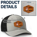 Gift For Father,Gift For Grandpa,Grilling - Custom Photo Papa The Grill Master BBQ Dad Grandpa - Personalized Leather Patch Hat