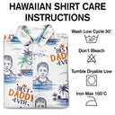 Gift For Husband,Gift For Yourself,Gift For Men,Gift For Grandpa,Gift For Father,Summer,Beach - Custom Photo Pencil Drawing Best Dad Grandpa Ever - Personalized Hawaiian Shirt
