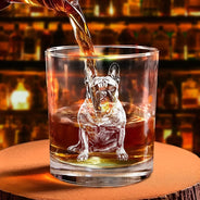Custom Photo Pencil Drawing Dog Cat Portrait - Personalized Engraved Whiskey Glass