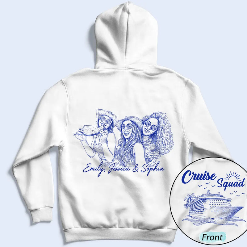 Art Design, Gift For Bestie, Playful, Cruising, Custom Photo, Summer, Photo - Pencil Sketch - Remove BG - Custom Photo Pencil Sketch - Personalized T Shirt