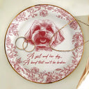 Dog Lovers,Dog Mom,Pet Lovers,Pet Mom - Custom Photo Pencil Sketch A Girl And Her Dog Cat - Personalized Ring Dish