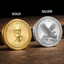 America 250th, Independence Day, Gift For Couples, Gift For Father, Happy - Custom Photo Pencil Sketch America 250 Years Of Freedom - Personalized Commemorative Keepsake Coin