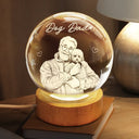 Gift For Father,Gift For Grandpa,Pet Lovers,Pet Mom,Pet Dad,Dog Lovers,Dog Mom,Dog Dad,Cat Lovers,Cat Mom,Cat Dad,Non-Eng,Photo - Pencil Sketch (White BG),Humorous - Custom Photo Pencil Sketch Art Family Dog Cat Portrait - Personalized Crystal Globe Lamp
