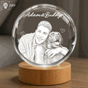 Gift For Father,Gift For Grandpa,Pet Lovers,Pet Mom,Pet Dad,Dog Lovers,Dog Mom,Dog Dad,Cat Lovers,Cat Mom,Cat Dad,Non-Eng,Photo - Pencil Sketch (White BG),Humorous - Custom Photo Pencil Sketch Art Family Dog Cat Portrait - Personalized Crystal Globe Lamp