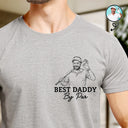 Gift For Father,Love,Gift For Grandpa,Non-Eng,Photo - Pencil Sketch,Humorous - Custom Photo Pencil Sketch Best Dad By Par - Personalized T Shirt