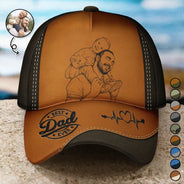 Gift For Father,Custom Photo,Art Design,Top Market,Confident,Photo - Pencil Sketch - Bold - Custom Photo Bold Sketch Best Dad Papa Ever - Personalized Classic Cap