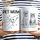Custom Photo,Art Design,Pet Dad,Pet Lovers,Gift For Father,Adorable,Photo - Pencil Sketch - Remove BG - Custom Photo Pencil Sketch Best Dad Papa Ever - Personalized Mug