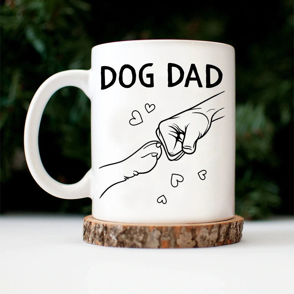 Custom Photo,Art Design,Pet Dad,Pet Lovers,Gift For Father,Adorable,Photo - Pencil Sketch - Remove BG - Custom Photo Pencil Sketch Best Dad Papa Ever - Personalized Mug