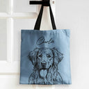Custom Photo, Beach, Art Design, Summer, Pet Lovers, Playful, Photo - Pencil Sketch - Remove BG - Custom Photo Pencil Sketch Besties Pet Funny Portrait - Personalized Tote Bag
