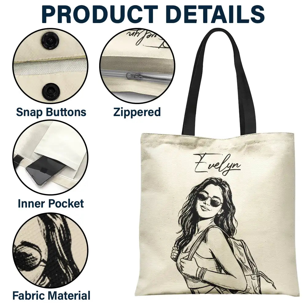 Custom Photo, Beach, Art Design, Summer, Pet Lovers, Playful, Photo - Pencil Sketch - Remove BG - Custom Photo Pencil Sketch Besties Pet Funny Portrait - Personalized Tote Bag