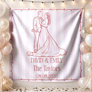 Art Design, Custom Photo, Married Couple, Romantic, Gift For Couples, Wedding, Photo - Pencil Sketch - Remove BG - Custom Photo Pencil Sketch Couples Wedding Engaged Bachelor Party - Personalized Backdrop