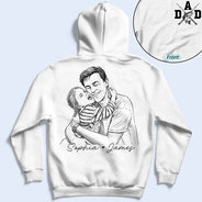 Gift For Father,Gift For Grandpa,Golf,Fishing,Baseball,Non-Eng,Photo - Pencil Sketch,Proud - Custom Photo Pencil Sketch Dad Est Year Crossed Arrows - Personalized T Shirt
