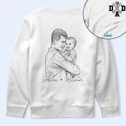 Gift For Father,Gift For Grandpa,Golf,Fishing,Baseball,Non-Eng,Photo - Pencil Sketch,Proud - Custom Photo Pencil Sketch Dad Est Year Crossed Arrows - Personalized T Shirt