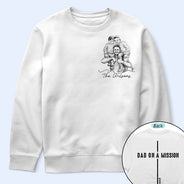 Gift For Father,Custom Photo,Art Design,Christian,Devoted,Photo - Pencil Sketch - Remove BG - Custom Photo Pencil Sketch Dad On A Mission - Personalized T Shirt