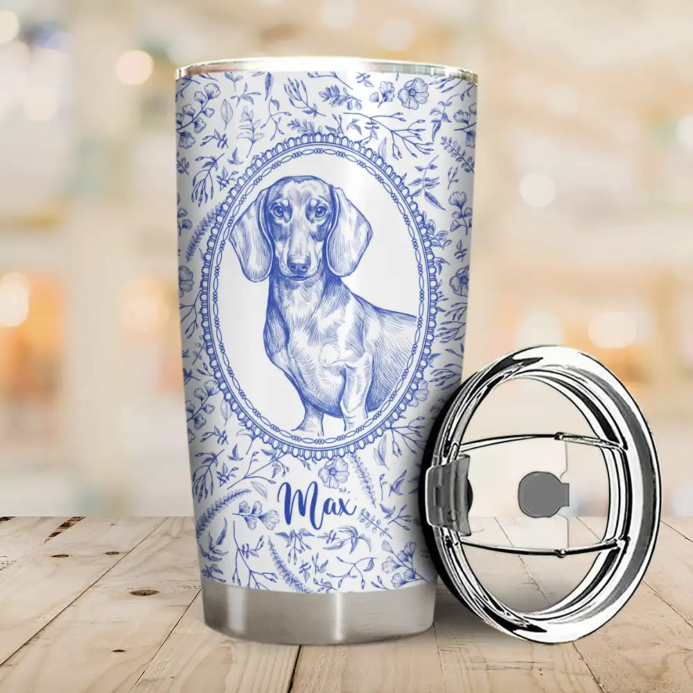 Art Design,Cozy,Pet Lovers,Photo - Pencil Sketch - Remove BG - Custom Photo Pencil Sketch Dog Cat Pet Portrait Toile Remembrance - Personalized Tumbler