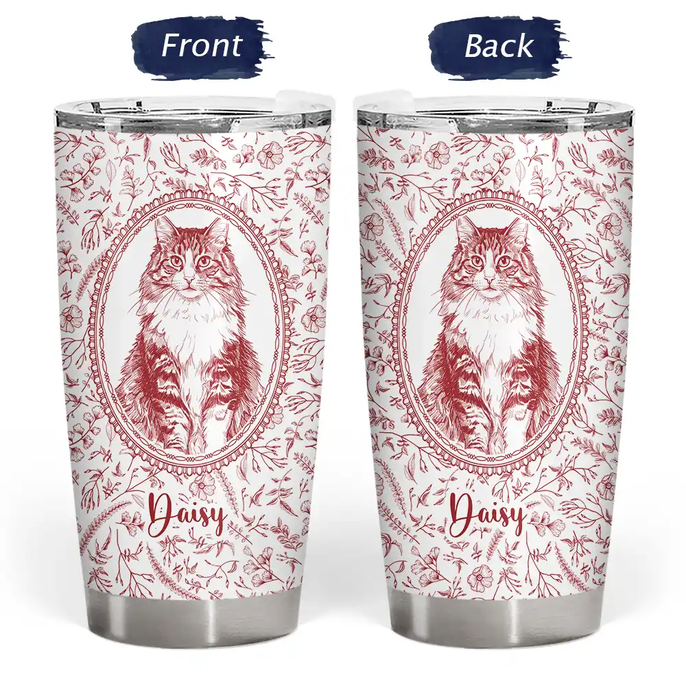 Art Design,Cozy,Pet Lovers,Photo - Pencil Sketch - Remove BG - Custom Photo Pencil Sketch Dog Cat Pet Portrait Toile Remembrance - Personalized Tumbler