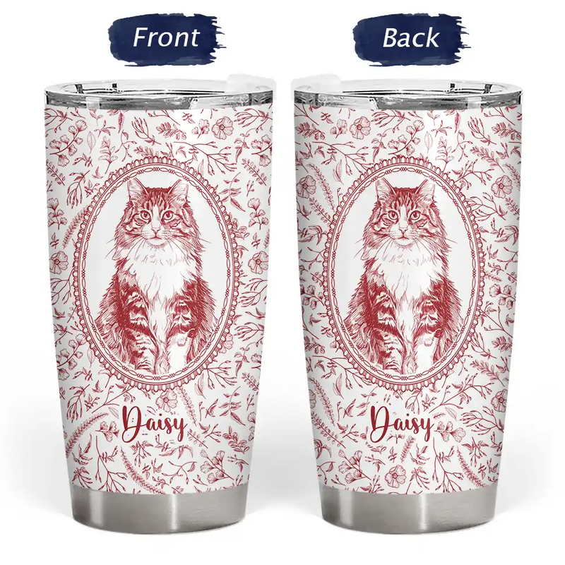 Art Design,Cozy,Pet Lovers,Photo - Pencil Sketch - Remove BG - Custom Photo Pencil Sketch Dog Cat Pet Portrait Toile Remembrance - Personalized Tumbler