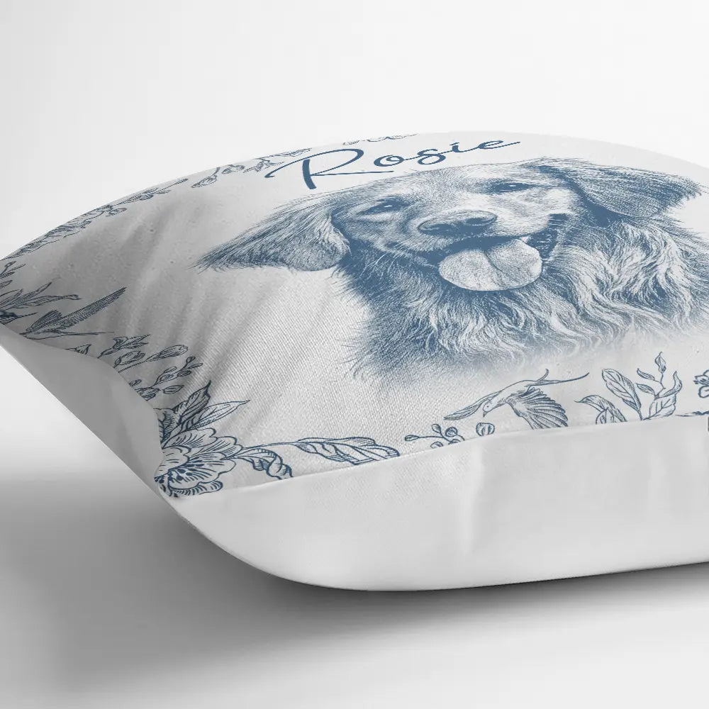 Pet Lovers,Pet Mom,Pet Dad,Dog Lovers,Dog Mom,Dog Dad,Cat Lovers,Cat Mom,Cat Dad,Love,Custom Photo - Custom Photo Pencil Sketch Dog Cat Portrait - Personalized Pillow