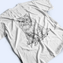 Gift For Mother,Gift For Father,Love,New Dad,New Mom - Custom Photo Pencil Sketch Dog Mom Dog Dad Hand Punch - Personalized T Shirt