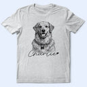 Family,Gift For Bestie,Dog Lovers,Cat Lovers,Happy,Custom Photo,Gift For Mother,Gift For Father - Custom Photo Pencil Sketch Family Besties Dog Cat Portrait - Personalized T Shirt