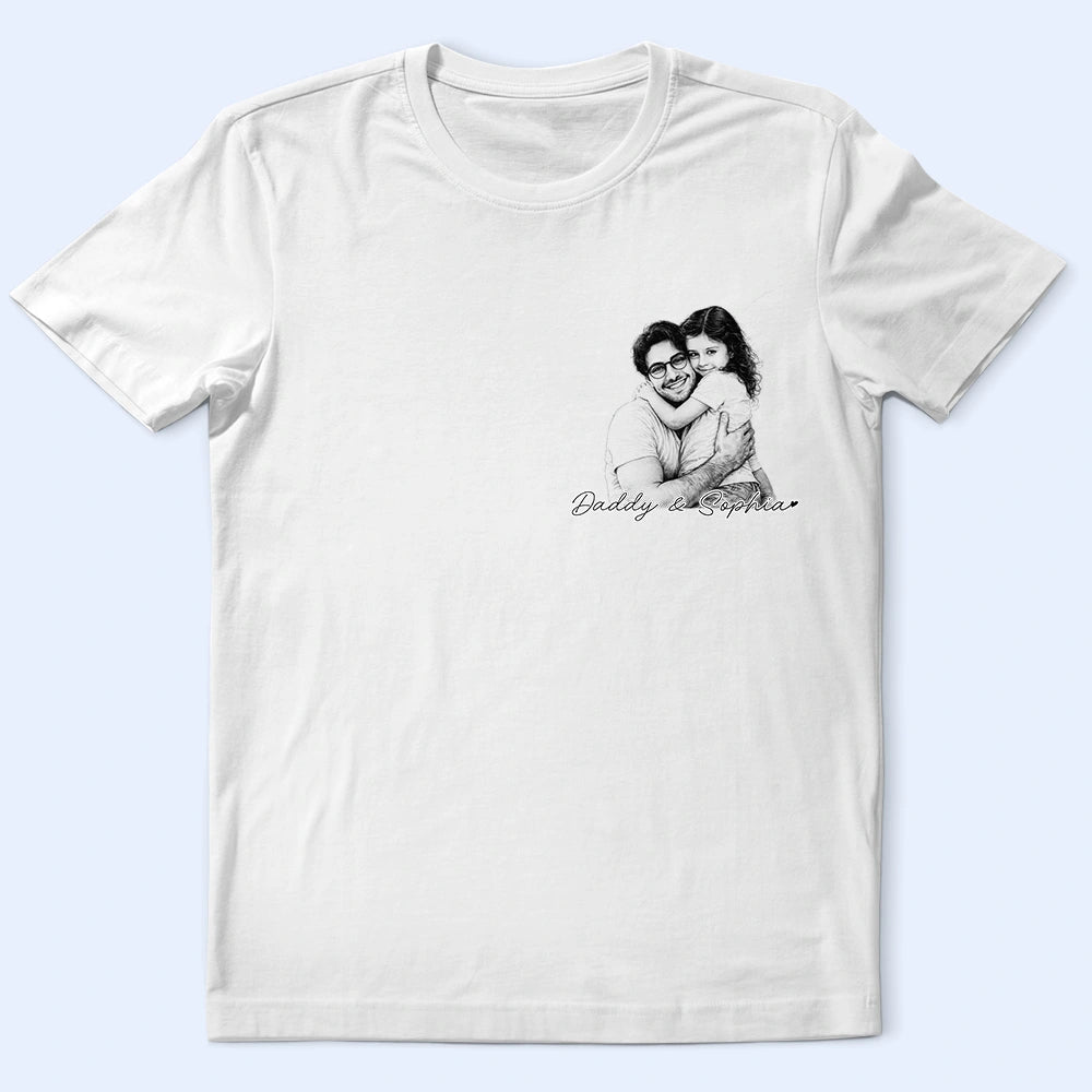 Custom Photo Pencil Sketch Family Dog Cat Portrait - Personalized T Shirt