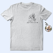 Custom Photo,Gift For Father,Gift For Mother,Family,Happy,Non-Eng,Photo - Pencil Sketch,Playful - Custom Photo Pencil Sketch Family Dog Cat Portrait - Personalised T Shirt