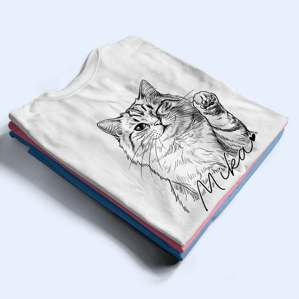 Pet Lovers,Pet Mom,Pet Dad,Dog Lovers,Dog Mom,Dog Dad,Cat Lovers,Cat Mom,Cat Dad,Non-Eng,Photo - Pencil Sketch,Sentimental - Custom Photo Pencil Sketch Forever In My Heart Memorial - Personalized T Shirt