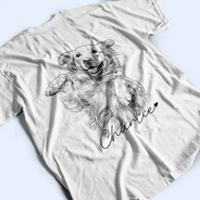 Pet Lovers,Pet Mom,Pet Dad,Dog Lovers,Dog Mom,Dog Dad,Cat Lovers,Cat Mom,Cat Dad,Non-Eng,Photo - Pencil Sketch,Sentimental - Custom Photo Pencil Sketch Forever In My Heart Memorial - Personalized T Shirt