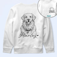 Pet Lovers,Pet Mom,Pet Dad,Dog Lovers,Dog Mom,Dog Dad,Cat Lovers,Cat Mom,Cat Dad,Non-Eng,Photo - Pencil Sketch,Sentimental - Custom Photo Pencil Sketch Forever In My Heart Memorial - Personalized T Shirt