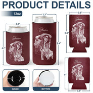 Custom Photo,Beach,Art Design,Summer,Pet Lovers,Playful,Photo - Pencil Sketch - Remove BG - Custom Photo Pencil Sketch Friends Family Pet Funny Portrait - Personalized Can Cooler Sleeve