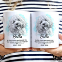 Sad, Pet Lovers, Dog Lovers, Cat Lovers - Custom Photo Pencil Sketch Art How Lucky I Am Pet Loss - Personalized White Edge-to-Edge Mug