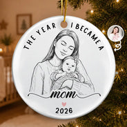 Art Design,Christmas,Gift For Sibling,Cozy,Photo - Crochet Doll Effect - Custom Photo Crochet Doll Effect Christmas Siblings Brothers Sisters - Personalized Custom Shaped Acrylic Ornament