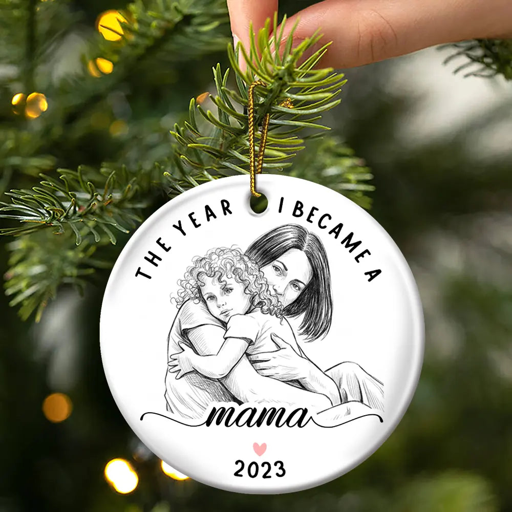 Art Design,Christmas,Gift For Sibling,Cozy,Photo - Crochet Doll Effect - Custom Photo Crochet Doll Effect Christmas Siblings Brothers Sisters - Personalized Custom Shaped Acrylic Ornament