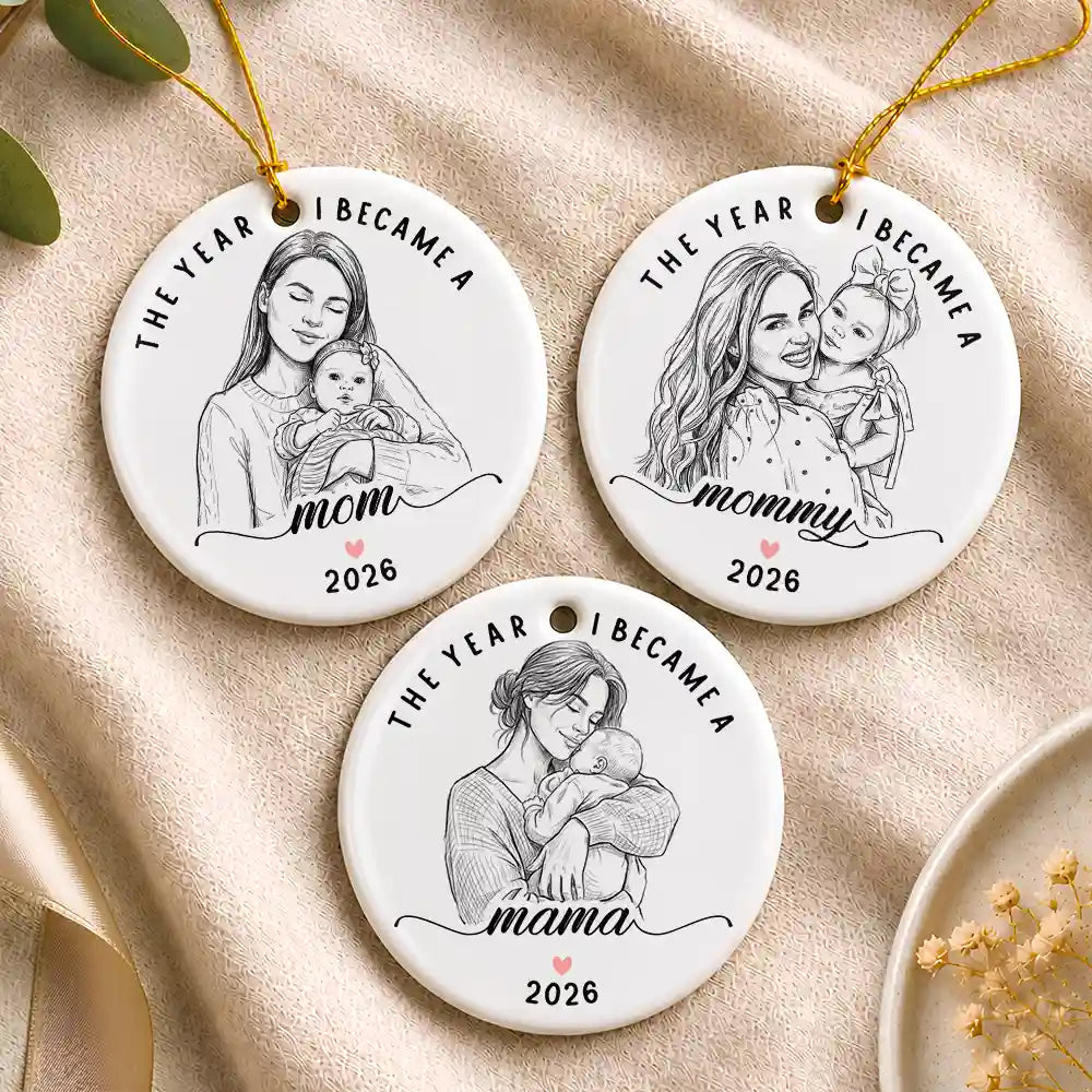 Art Design,Christmas,Gift For Sibling,Cozy,Photo - Crochet Doll Effect - Custom Photo Crochet Doll Effect Christmas Siblings Brothers Sisters - Personalized Custom Shaped Acrylic Ornament