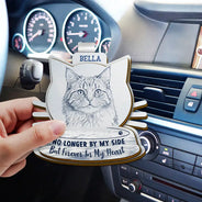 Art Design,Sentimental,Pet Lovers,Memorial,Photo - Pencil Sketch - Remove BG - Custom Photo Pencil Sketch I Will Carry You With Me - Personalized Custom Shaped Car Visor Clip