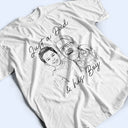 Gift For Husband, Gift For Father, Gift For Grandpa, Non-Eng, Photo - Pencil Sketch, Humorous - Custom Photo Pencil Sketch Just A Dad And His Girl Boy - Personalized T Shirt