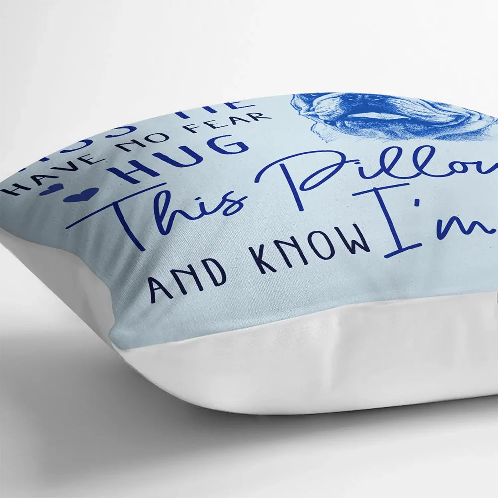 Sad,Gift For Husband,Gift For Wife,Gift For Yourself,Parents,Gift For Father,Gift For Mother,Gift For Grandparents,Family,Memorial - Custom Photo Pencil Sketch Memorial When You Miss Me Have No Fear - Personalized Pillow