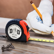Gift For Father,New Dad,Gift For Men,Happy,Non-Eng,Photo - Pencil Sketch - Custom Photo Pencil Sketch New Dad I Love You - Personalized Tape Measure
