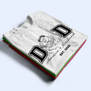 Gift For Father,Gift For Grandpa,Gift For Grandma,Gift For Mother,Non-Eng,Photo - Pencil Sketch,Proud - Custom Photo Pencil Sketch New Dad New Mom Est Year - Personalized T Shirt