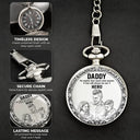 Custom Photo,Gift For Father,Dad - Daughters (Young) - Custom Photo Pencil Sketch No Matter How Much Time Passes - Personalized Pocket Watch