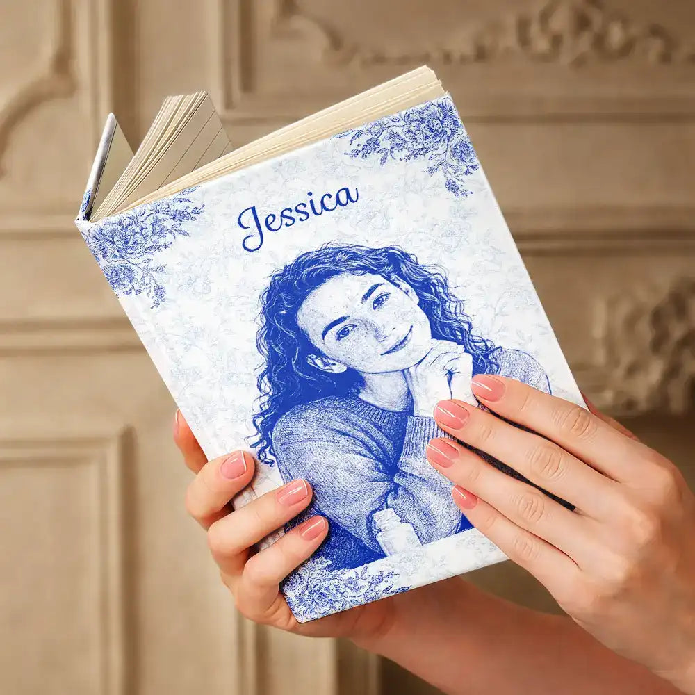 Family, Gift For Bestie, Dog Lovers, Cat Lovers, Happy, Custom Photo, Gift For Mother, Gift For Father - Custom Photo Pencil Sketch Person Dog Cat Portrait - Personalized Hardcover Journal