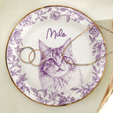 Pet Lovers,Pet Mom,Pet Dad,Dog Lovers,Dog Mom,Dog Dad,Cat Lovers,Cat Mom,Cat Dad,Custom Photo,Happy - Custom Photo Pencil Sketch Pet Photo - Personalized Ring Dish