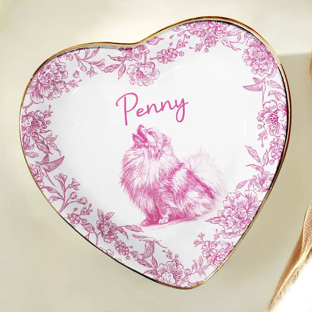 Pet Lovers,Pet Mom,Pet Dad,Dog Lovers,Dog Mom,Dog Dad,Cat Lovers,Cat Mom,Cat Dad,Custom Photo,Happy - Custom Photo Pencil Sketch Pet Photo - Personalized Ring Dish