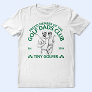Gift For Father,Custom Photo,Art Design,Golf,Proud,Photo - Pencil Sketch - Remove BG - Custom Photo Pencil Sketch Proud Member Of The Golf Dads Club - Personalized T Shirt